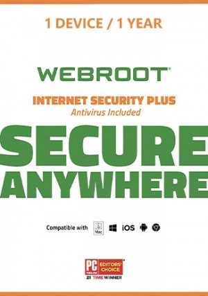 Webroot SecureAnywhere Internet Security Plus /1 Device (1 Year )