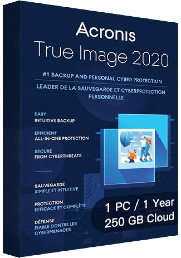 Acronis True Image 2020 Advanced - 1 PC/1 Year/250GB Cloud